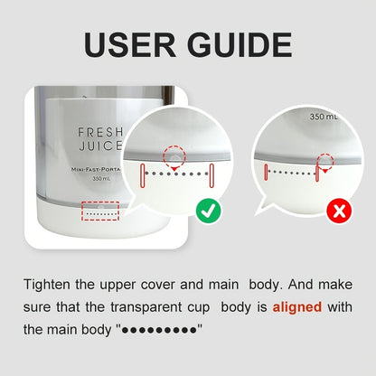 350ML Przenośny Bezprzewodowy Mini Blender